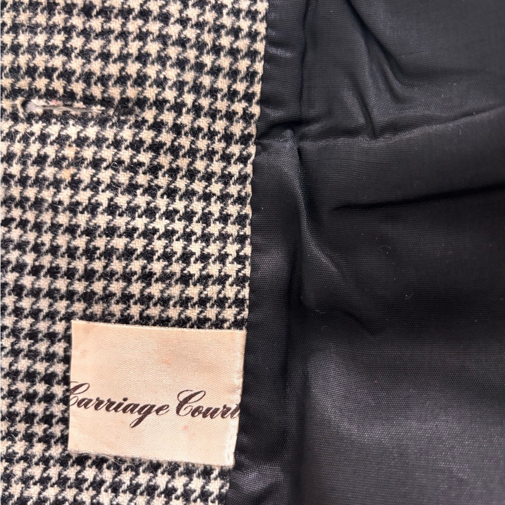 Vintage Women's Wool Houndstooth Blazer - Picture 7 of 13